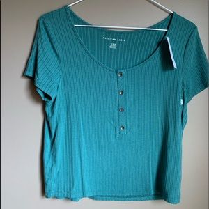 NWT American Eagle crop scoop neck t-shirt